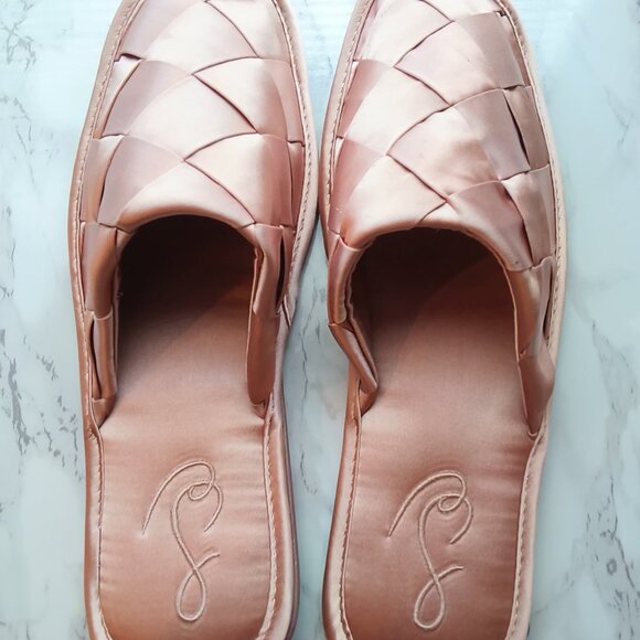 Sam Edelman Womens Satin Woven Closed Toe Slide On Slip On Flat Sandal Slippers - Picture 8 of 11